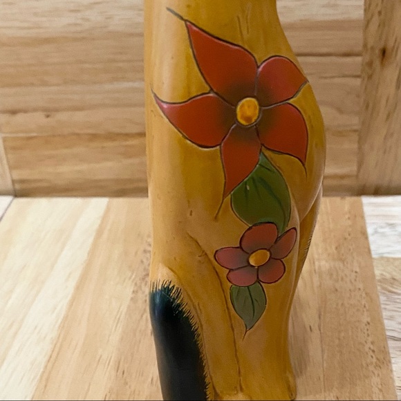 Vintage 2005 Second Nature Design Floral Friends 7 1/2” Cat Figurine Sculpture - Picture 13 of 15